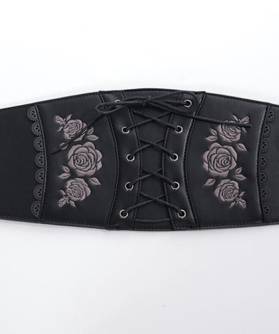 Rose Embroidery Corset Belt