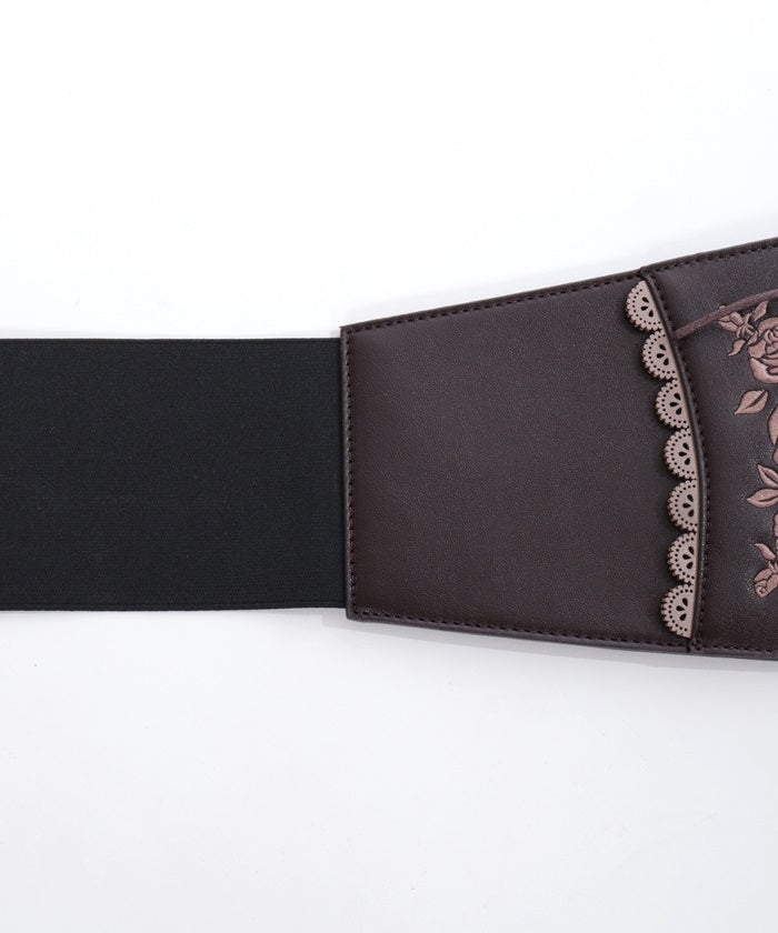 Rose Embroidery Corset Belt