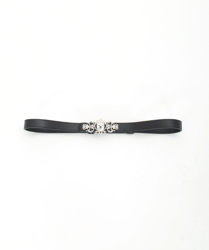 Decorative Turn Lock Clasp Faux Leather Belt