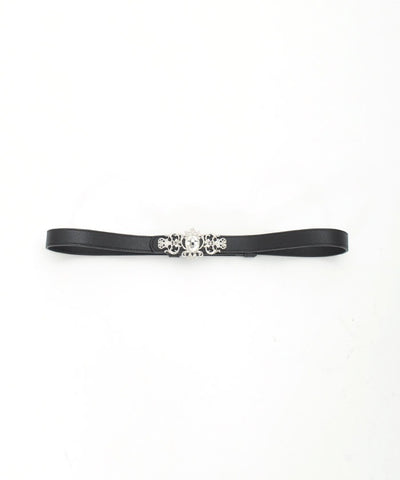 Decorative Turn Lock Clasp Faux Leather Belt