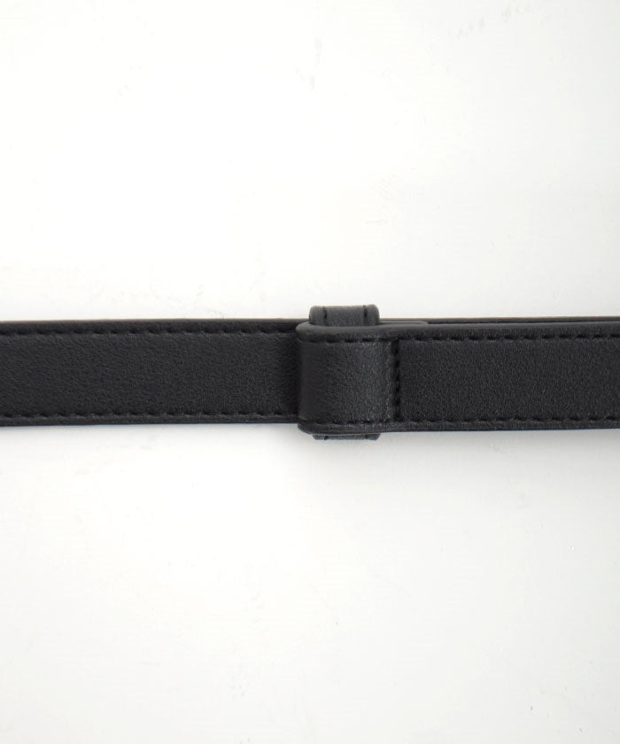 Decorative Turn Lock Clasp Faux Leather Belt