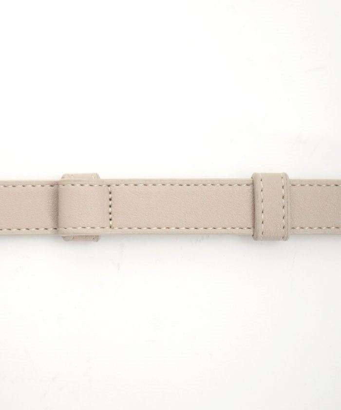 Decorative Turn Lock Clasp Faux Leather Belt