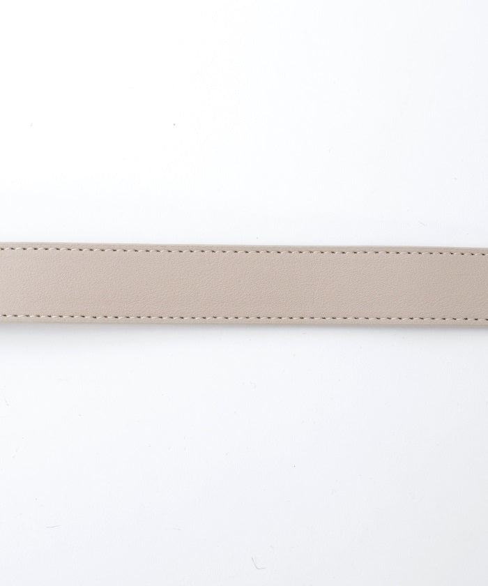 Ornamental Metal Hook Faux Leather Belt