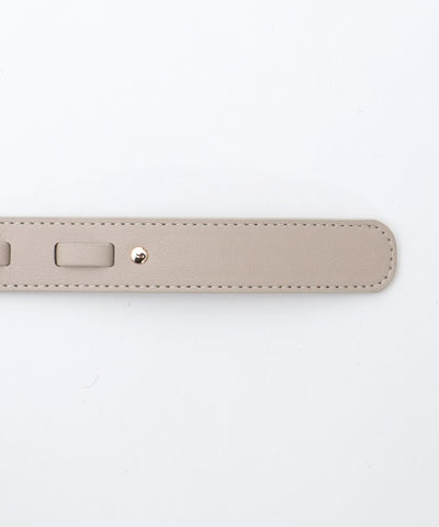 Ornamental Metal Hook Faux Leather Belt