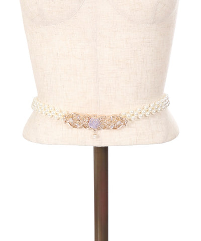 Rose Ornament Pearl Belt