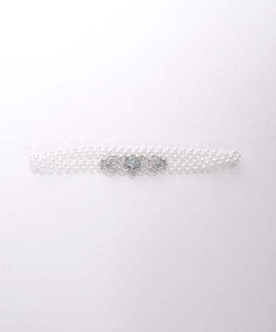 Rose Ornament Pearl Belt