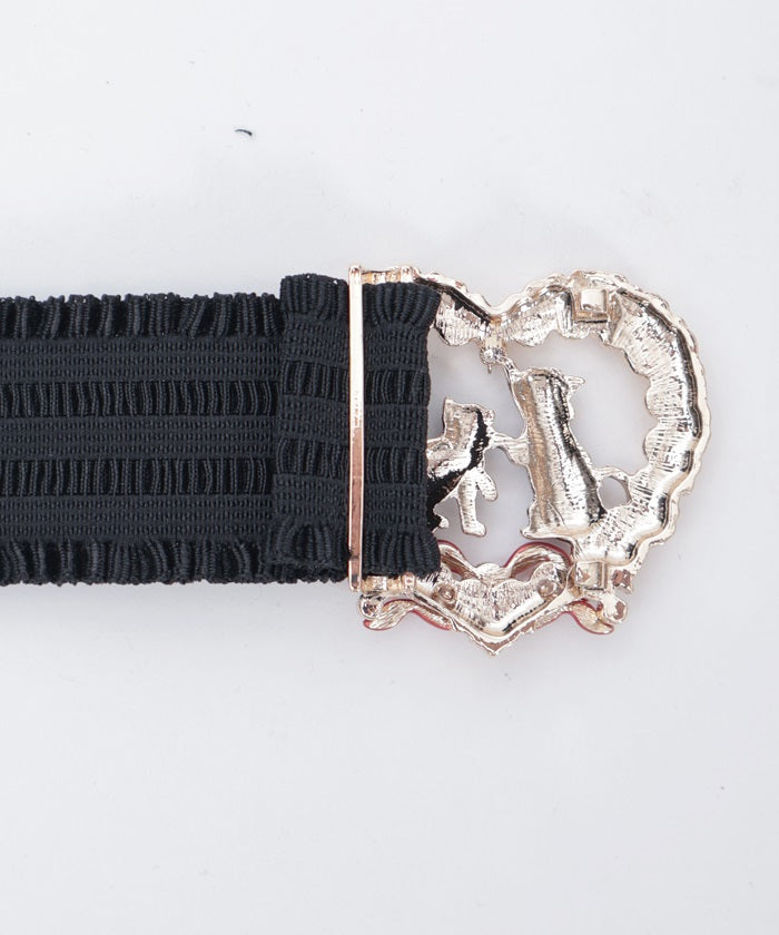 Cat & Heart Motif Belt
