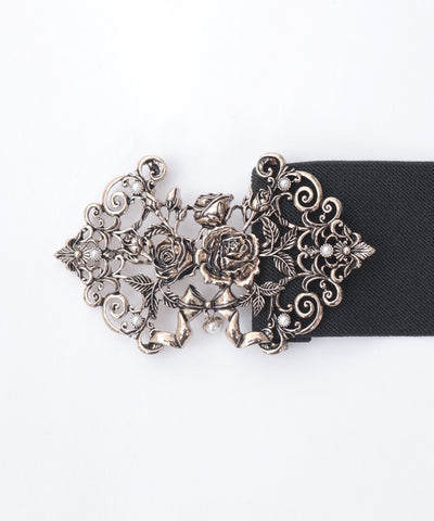 Rose Bouquet Buckle Thick Belt