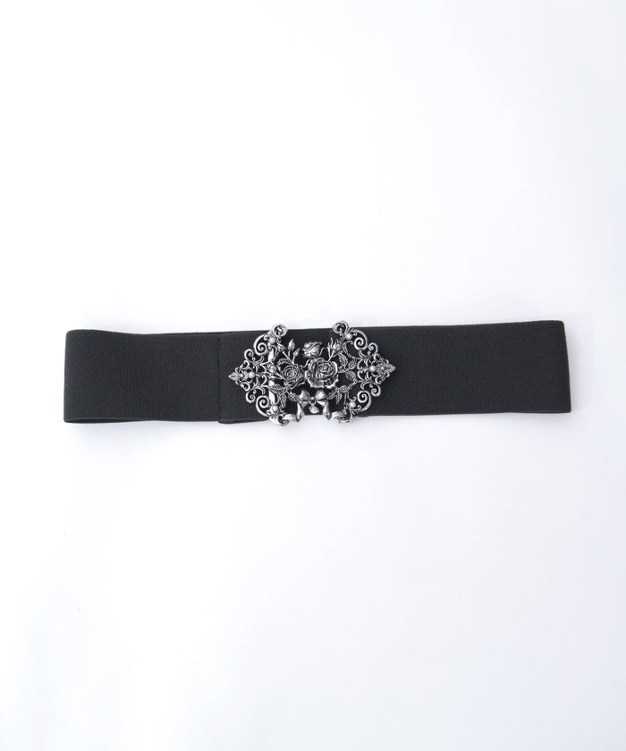 Rose Bouquet Buckle Thick Belt