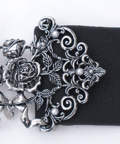 Rose Bouquet Buckle Thick Belt