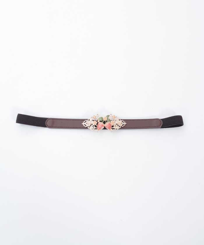 Strawberry Motif Thin Elastic Belt