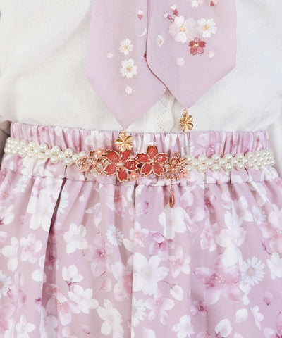 Sakura Decoration Pearl Elastic Belt