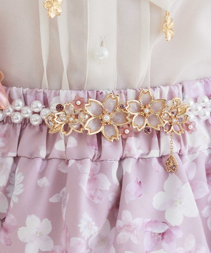 Sakura Decoration Pearl Elastic Belt