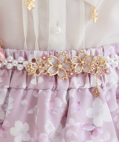 Sakura Decoration Pearl Elastic Belt