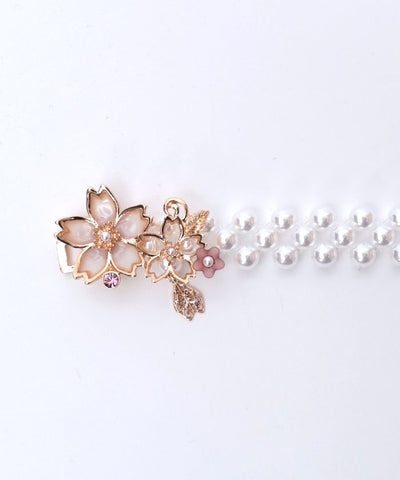 Sakura Decoration Pearl Elastic Belt