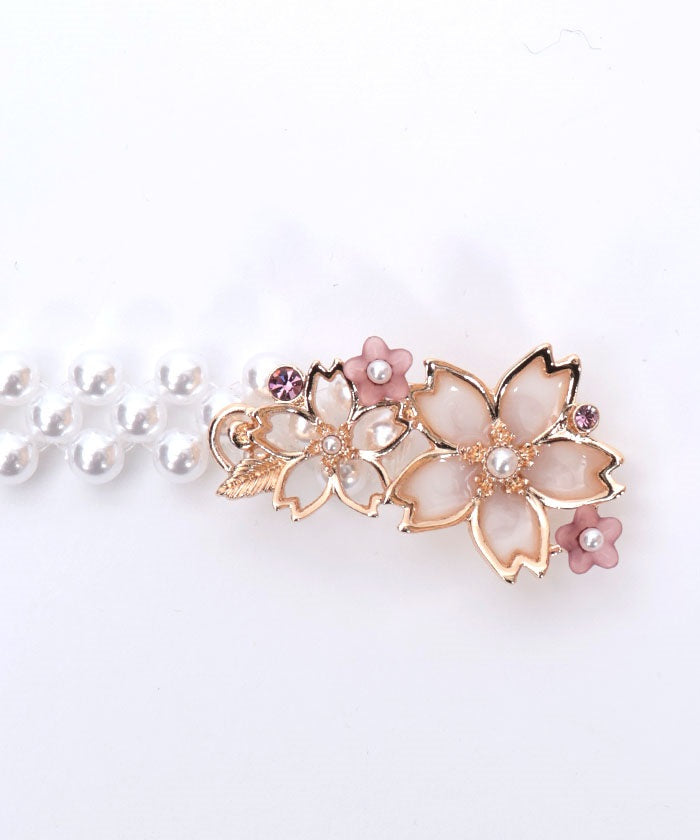 Sakura Decoration Pearl Elastic Belt