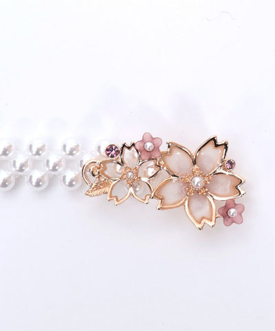 Sakura Decoration Pearl Elastic Belt