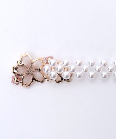 Sakura Decoration Pearl Elastic Belt