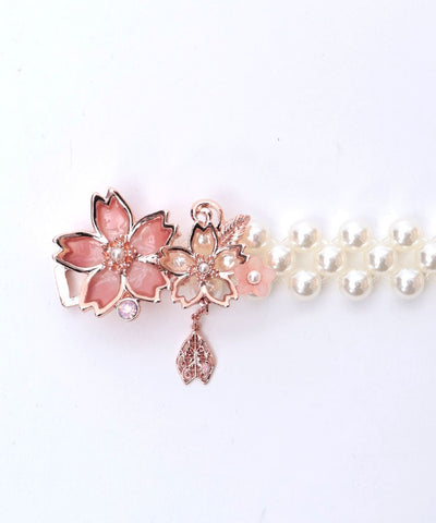 Sakura Decoration Pearl Elastic Belt