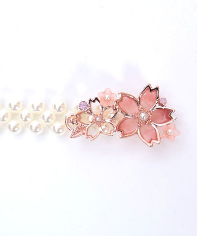 Sakura Decoration Pearl Elastic Belt