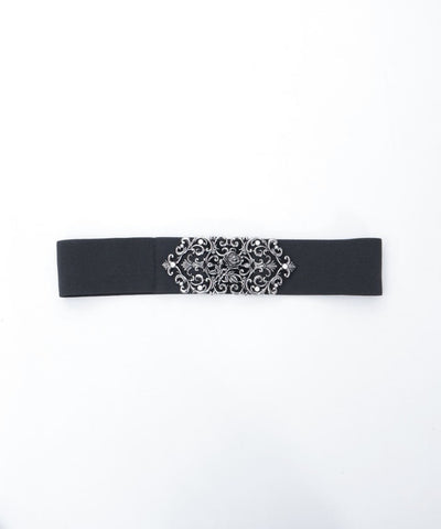 Rose Motif Wide Elastic Belt
