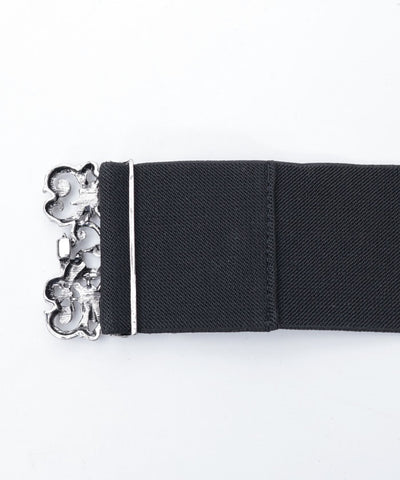 Rose Motif Wide Elastic Belt
