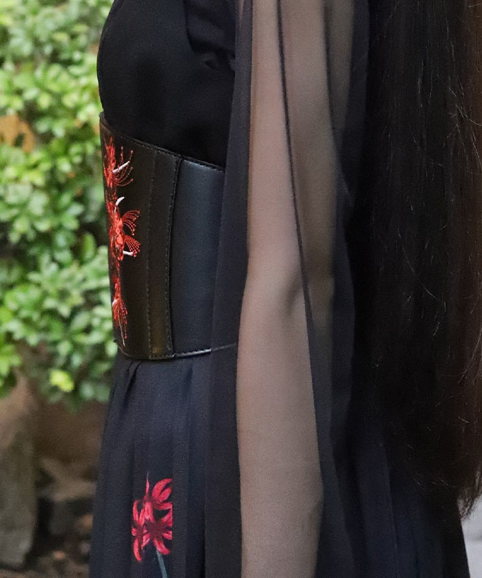 Higanbana Embroidery Corset Belt