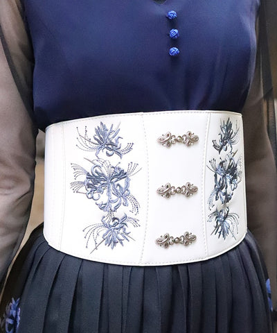 Higanbana Embroidery Corset Belt