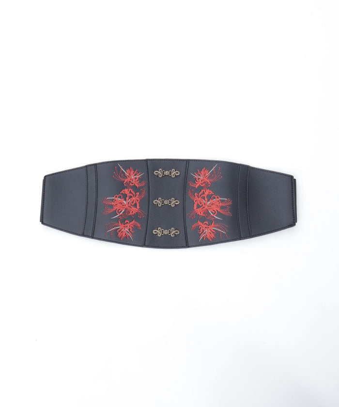 Higanbana Embroidery Corset Belt