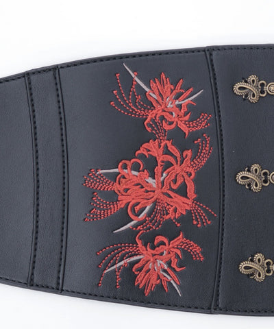 Higanbana Embroidery Corset Belt