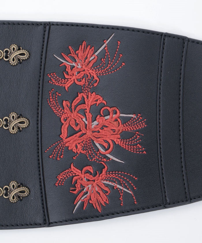 Higanbana Embroidery Corset Belt