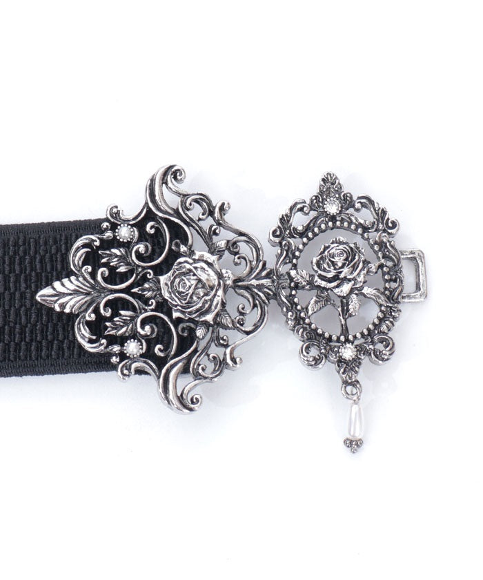 Rose Cameo Thin Elastic Belt