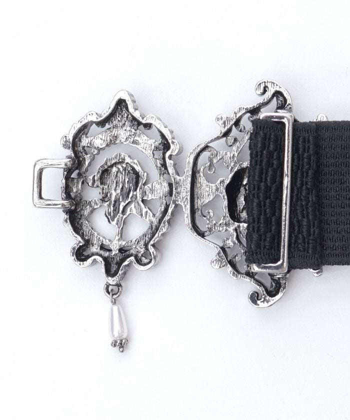 Rose Cameo Thin Elastic Belt