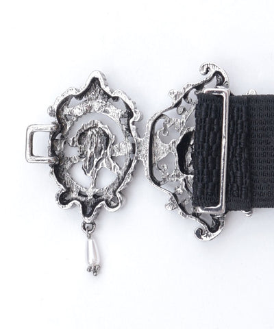 Rose Cameo Thin Elastic Belt