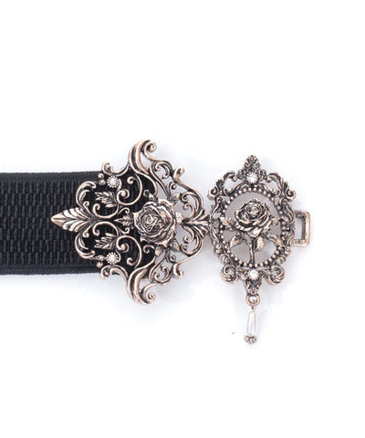 Rose Cameo Thin Elastic Belt