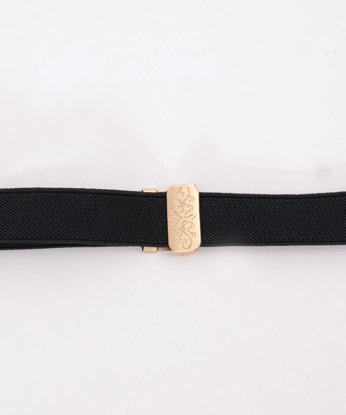 Lotus Motif Elastic Belt