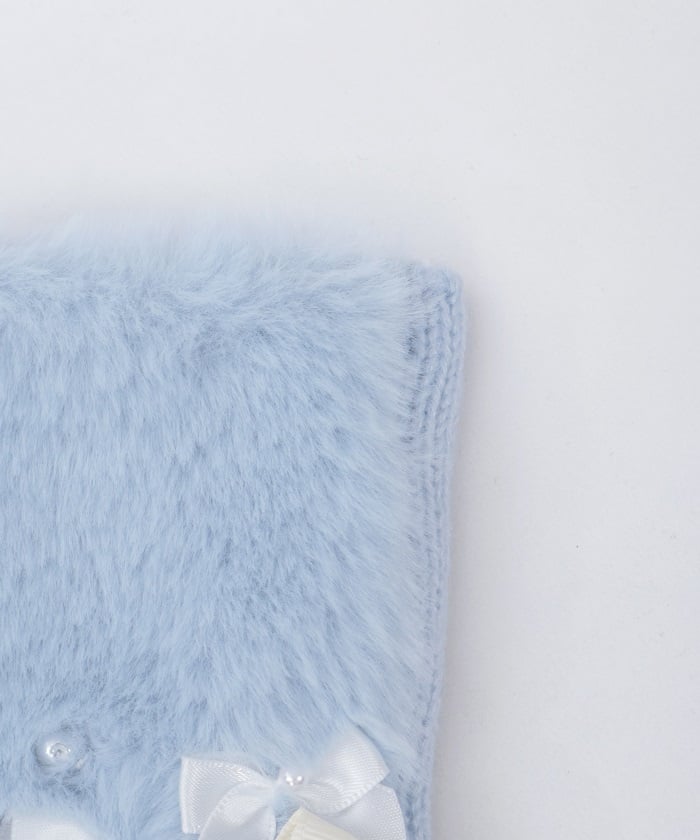 Assorted Ribbon Fur Gloves