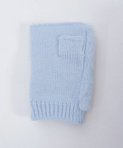 Assorted Ribbon Fur Gloves