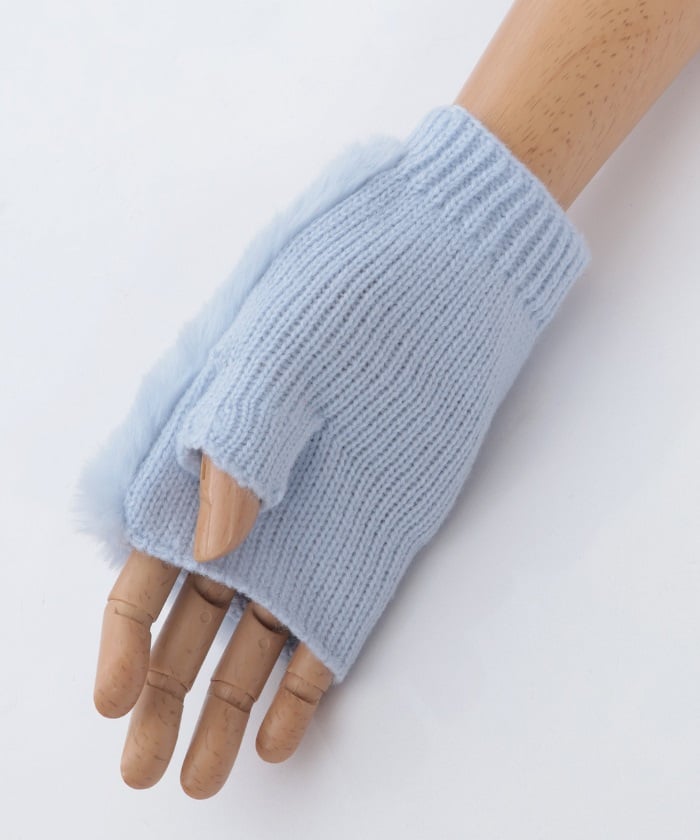 Assorted Ribbon Fur Gloves