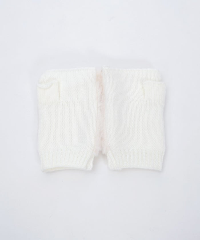 Assorted Ribbon Fur Gloves