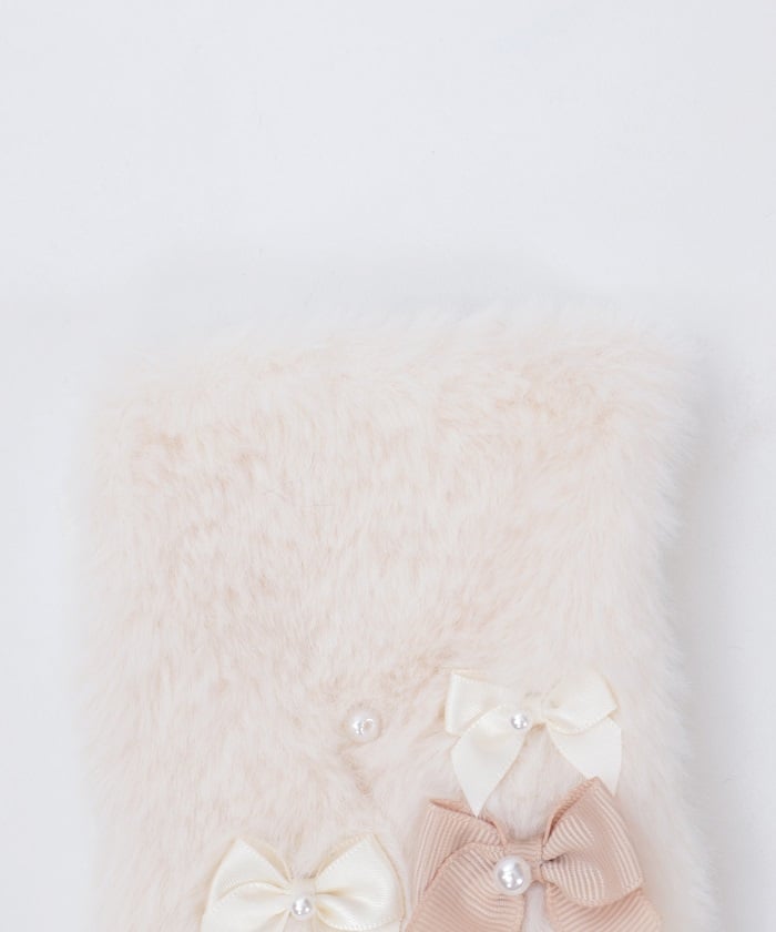 Assorted Ribbon Fur Gloves
