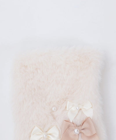 Assorted Ribbon Fur Gloves