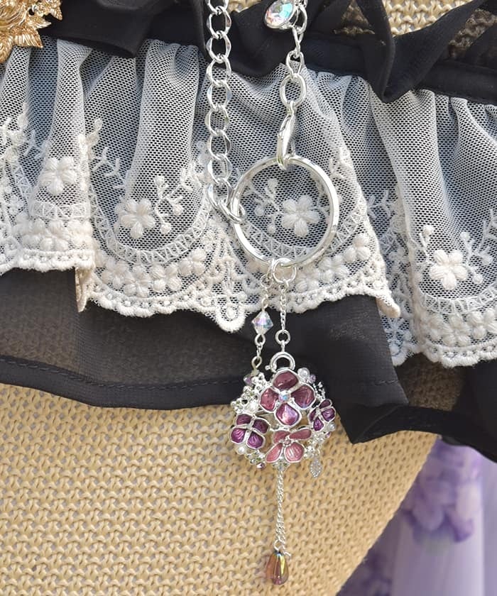Hydrangea Brooch Bag Charm