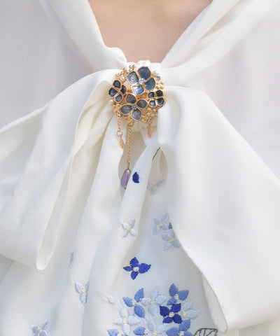 Hydrangea Brooch Bag Charm