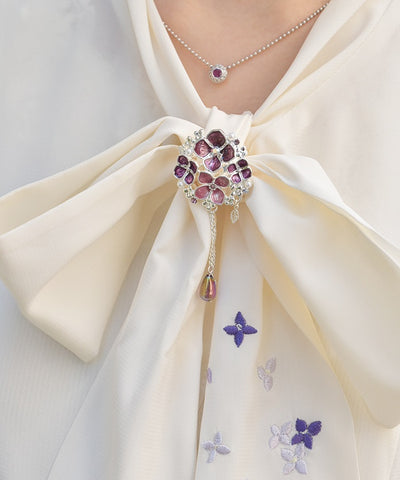 Hydrangea Brooch Bag Charm