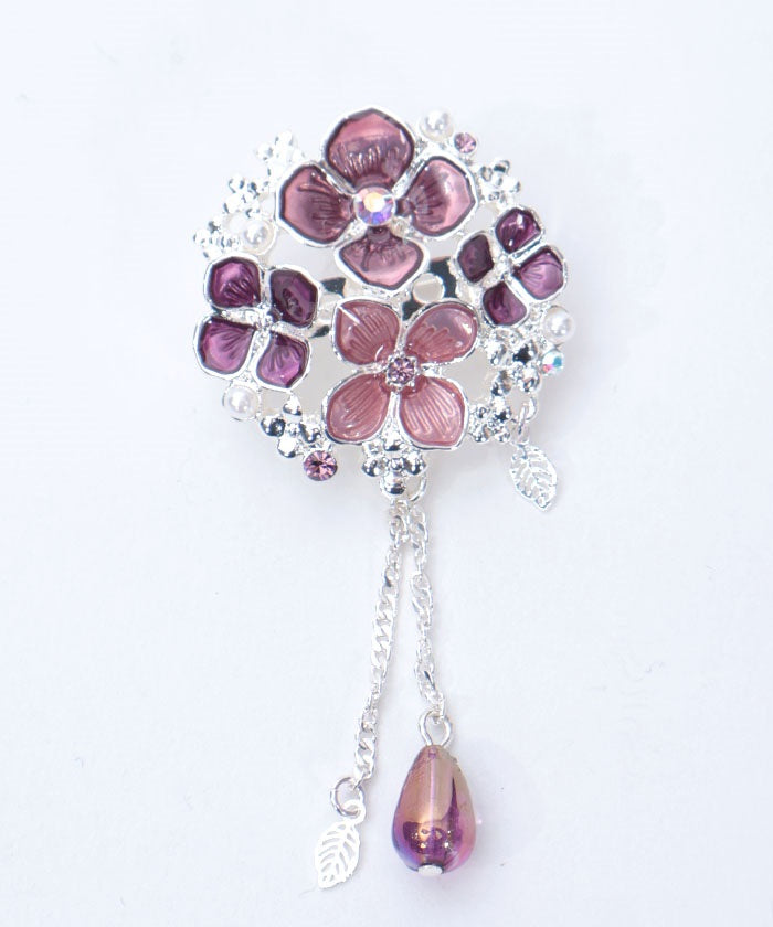 Hydrangea Brooch Bag Charm