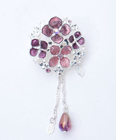 Hydrangea Brooch Bag Charm