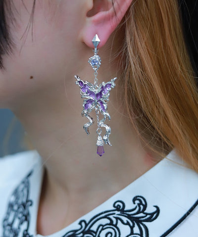 Nightmare Ribbon Pierce Earrings