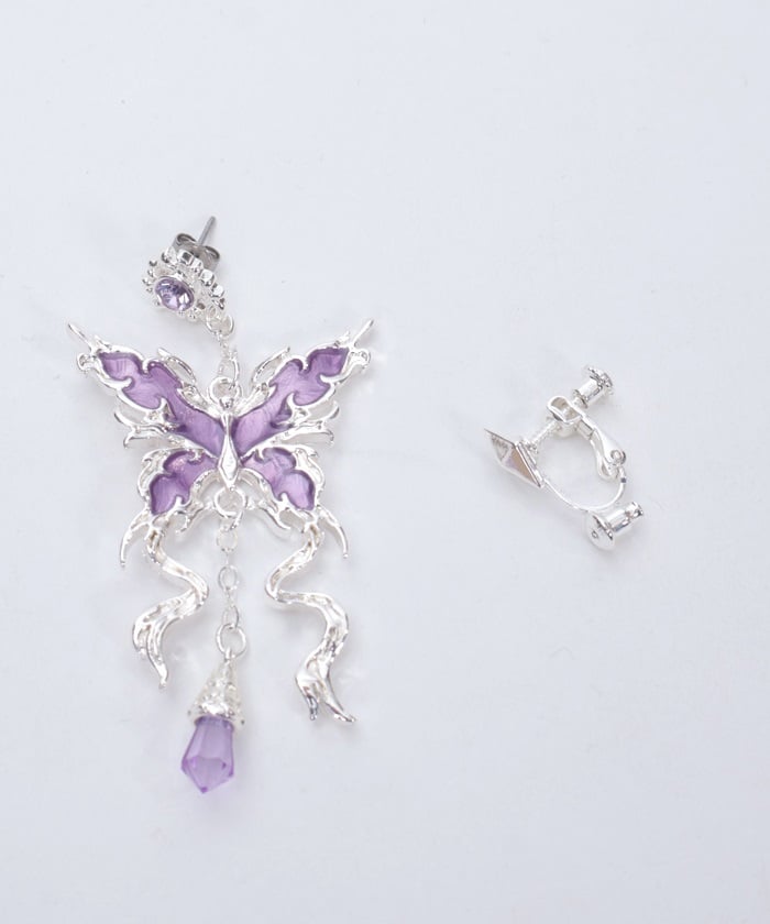 Nightmare Ribbon Pierce Earrings