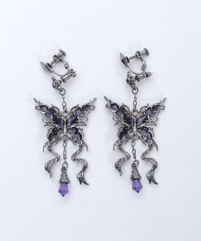 Nightmare Ribbon Pierce Earrings